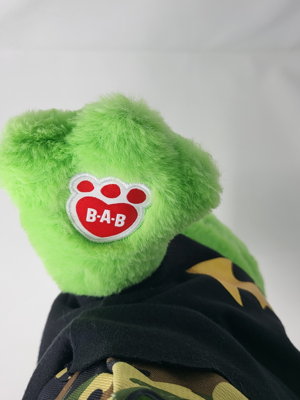 Build-A-Bear Green Frog Plush with Black Gold Batman Shirt - Picture 4 of 6